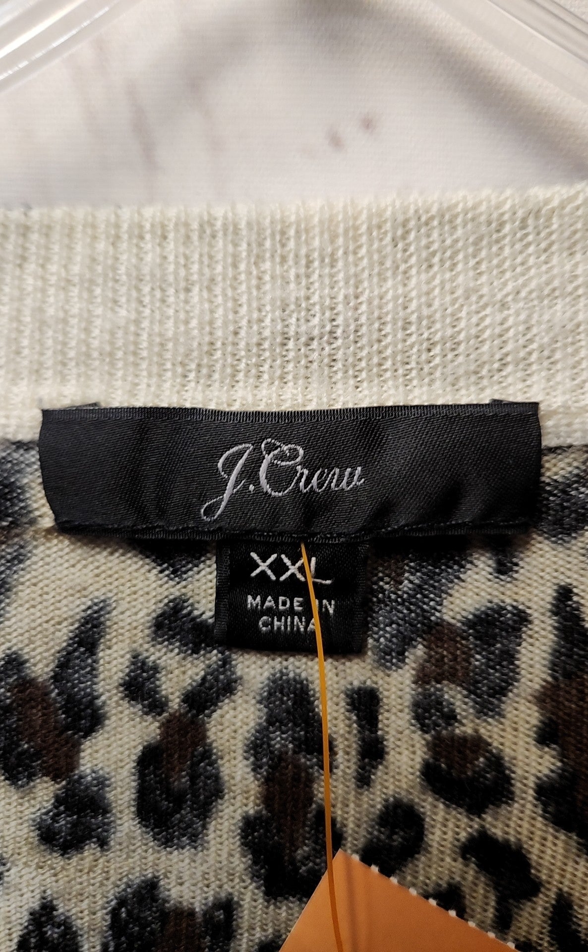 J Crew Women's Size XXL Brown Animal Print Sweater