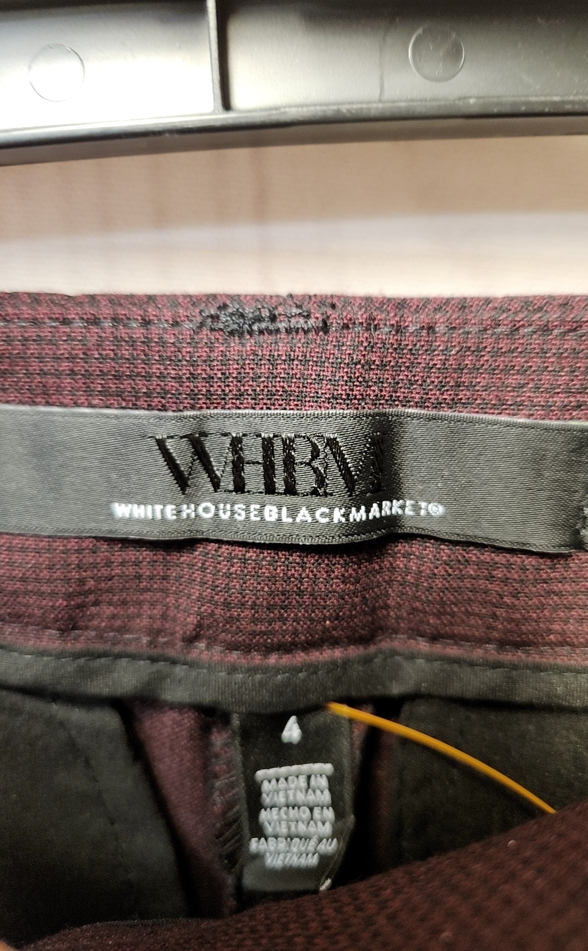 White House Black Market Women's Size 4 Maroon Pants