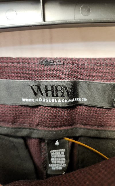 White House Black Market Women's Size 4 Maroon Pants