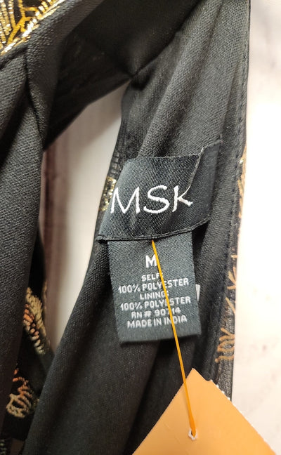 Msk Women's Size M Black & Gold Jumpsuit
