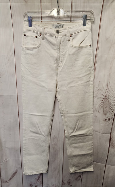 Abercrombie & Fitch Women's Size 27 (3-4) White Jeans THe Ankle Straight
