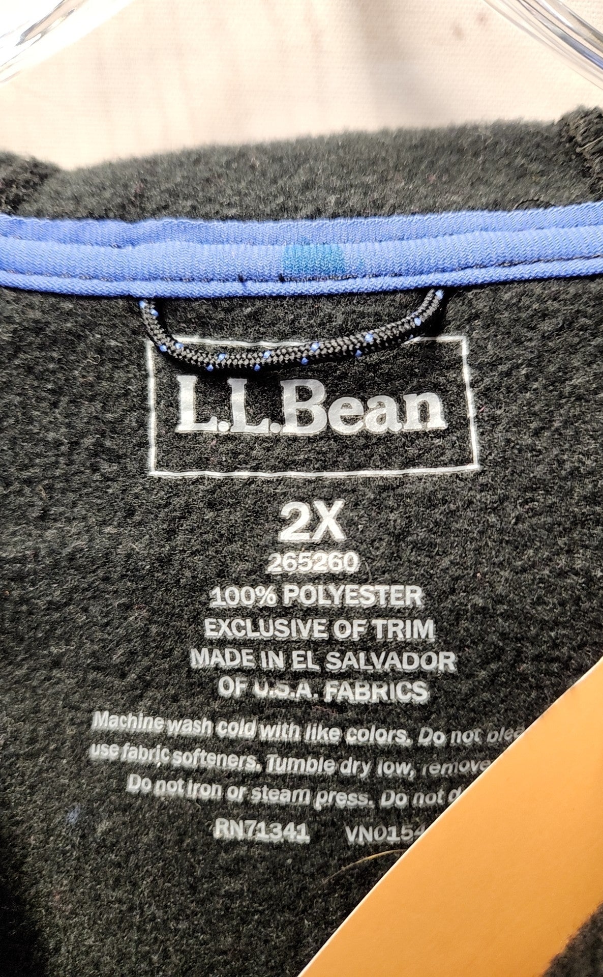 LL Bean Women's Size 2X Black Jacket