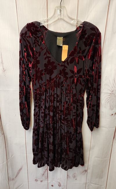 Taylor Women's Size 6 Black & Red Floral Dress