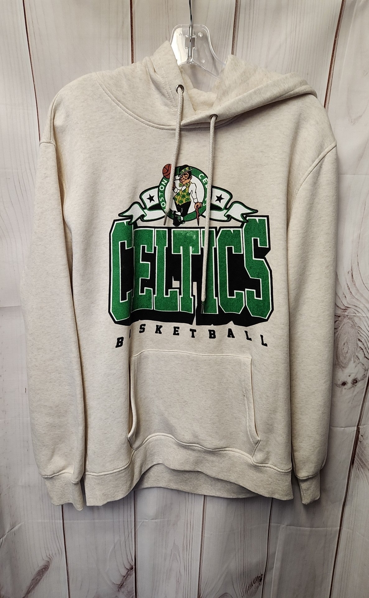 Boston Celtics Men's Size M Beige Hooded Sweatshirt