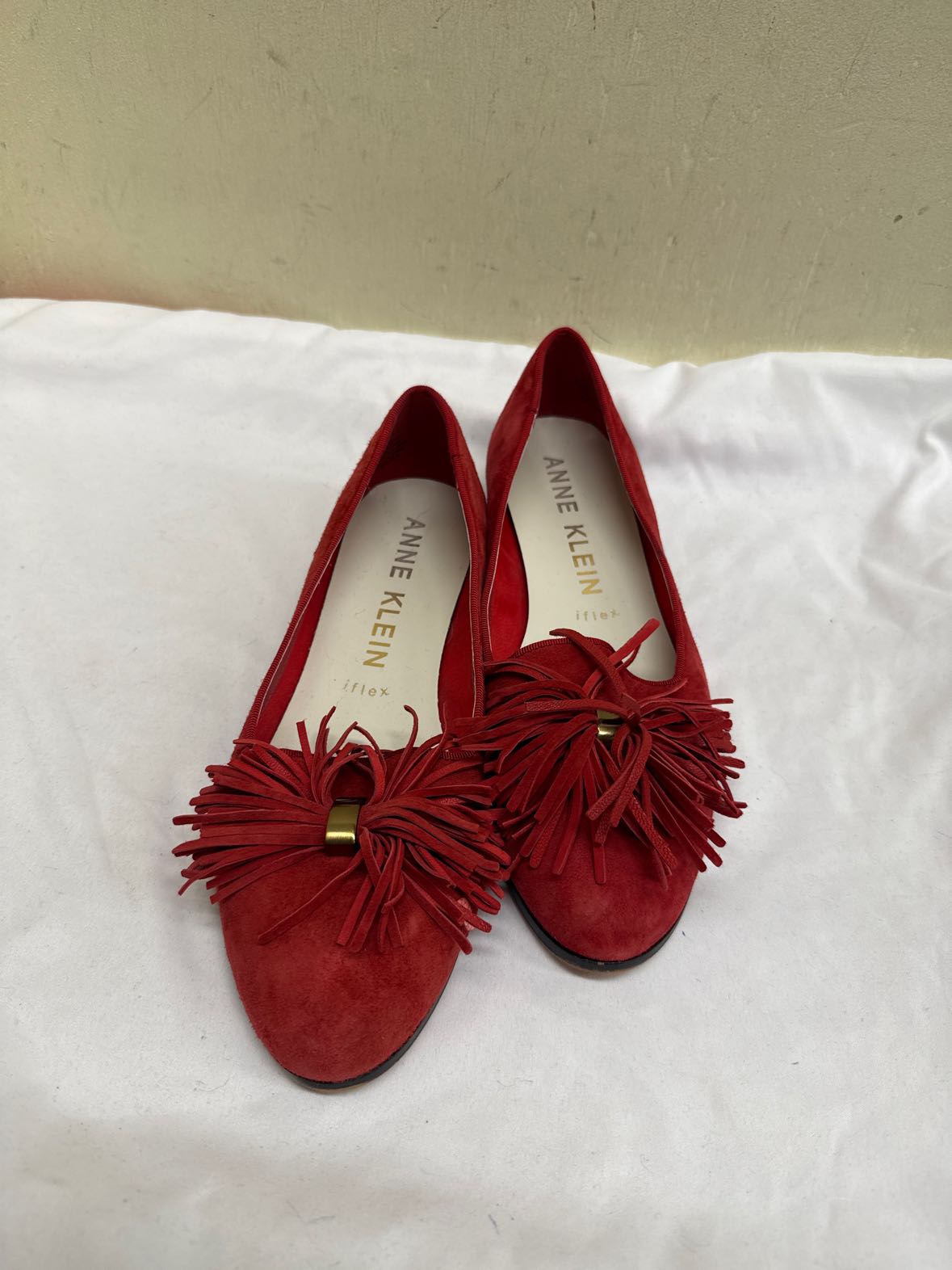Anne Klein Women's Size 8-1/2 Red Flats Shoes