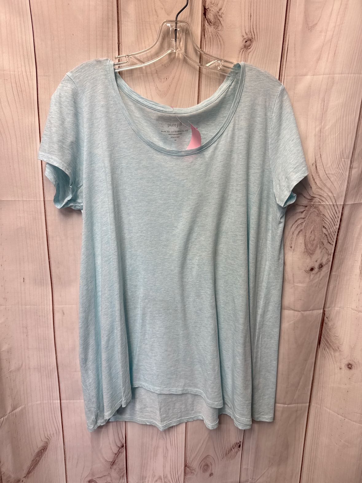Pure Jill Women's Size M Light Blue Short Sleeve Top
