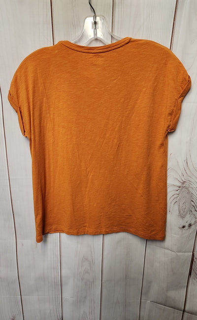 Max Studio Women's Size S Orange Short Sleeve Top