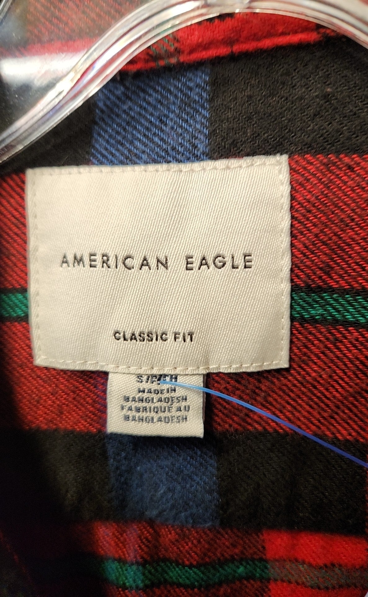 American Eagle Men's Size S Red & Blue Shirt