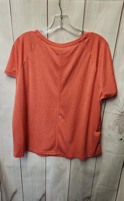 NWT Columbia Women's Size 1X Red Short Sleeve Top