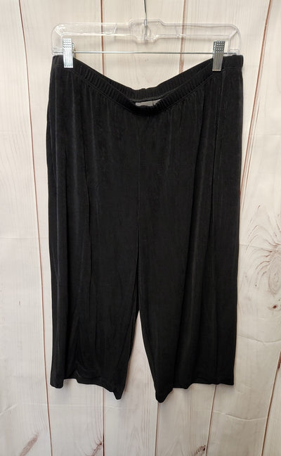 Chico's Travelers Women's Size 3 = US 16 Petite Black Pants Crop
