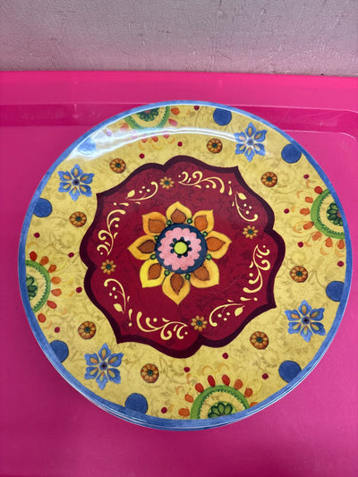 4PCS Certified International Sue Ziipkin Multi-colored Plates