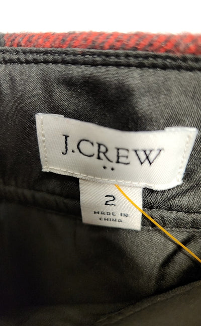 J Crew Women's Size 2 Red & Black Skirt