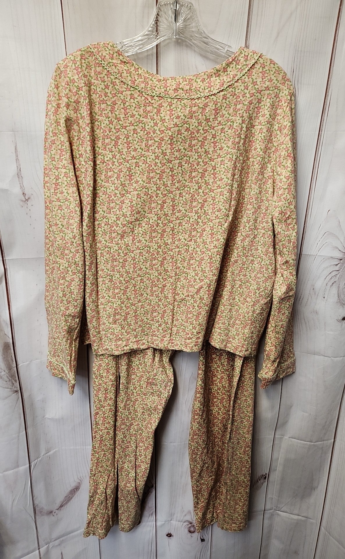 Pink Women's Size L Yellow Floral Pajamas