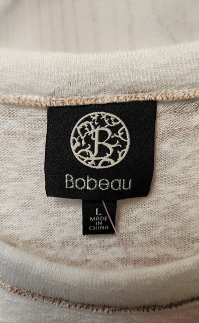 Bobeau Women's Size L White Short Sleeve Top