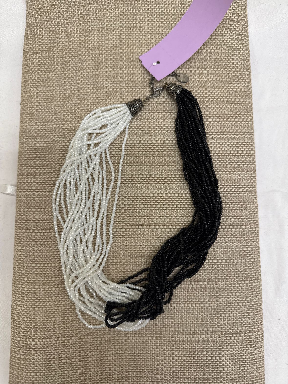 Black & White Beaded Necklace