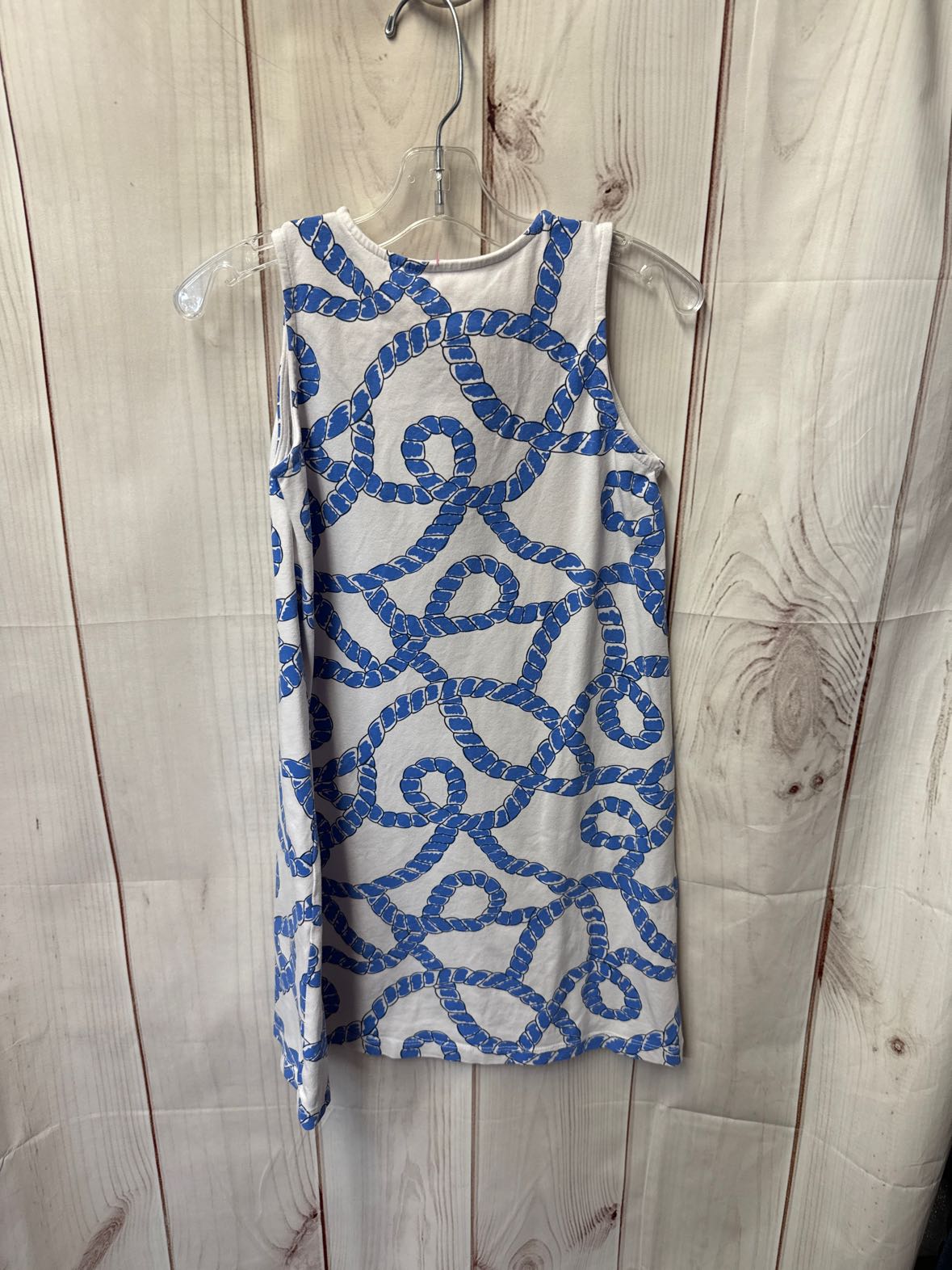 Mahi Gold Girl's Size 10 White & Blue Dress