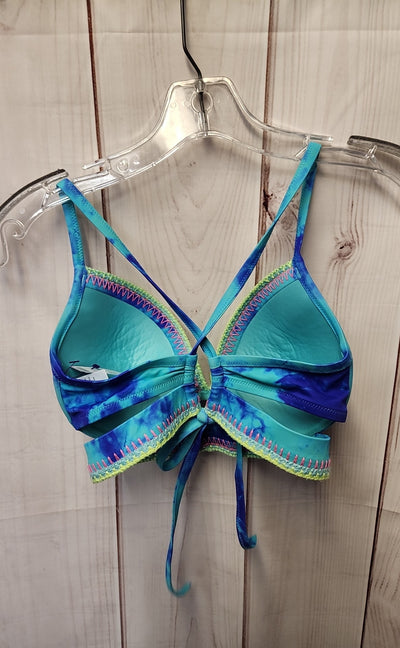 Shade Shore Women's Size 34D Blue Swim Top