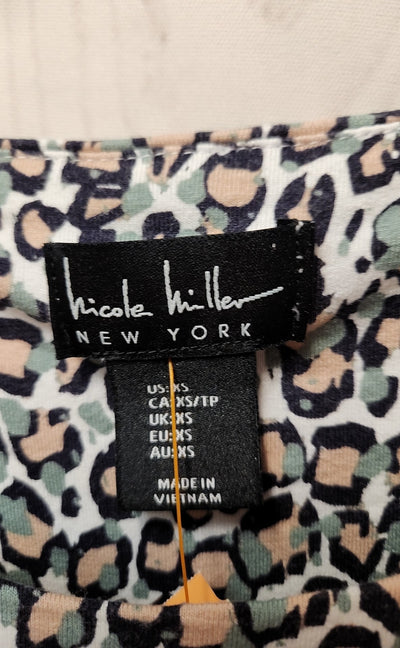 Nicole Miller Women's Size XS Green Animal Print Dress