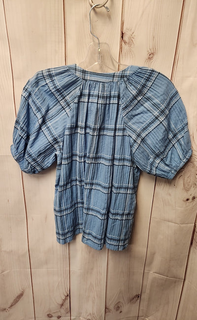 Loft Women's Size XS Petite Blue Short Sleeve Top