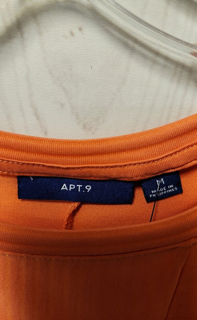 Apt 9 Women's Size M Orange Short Sleeve Top