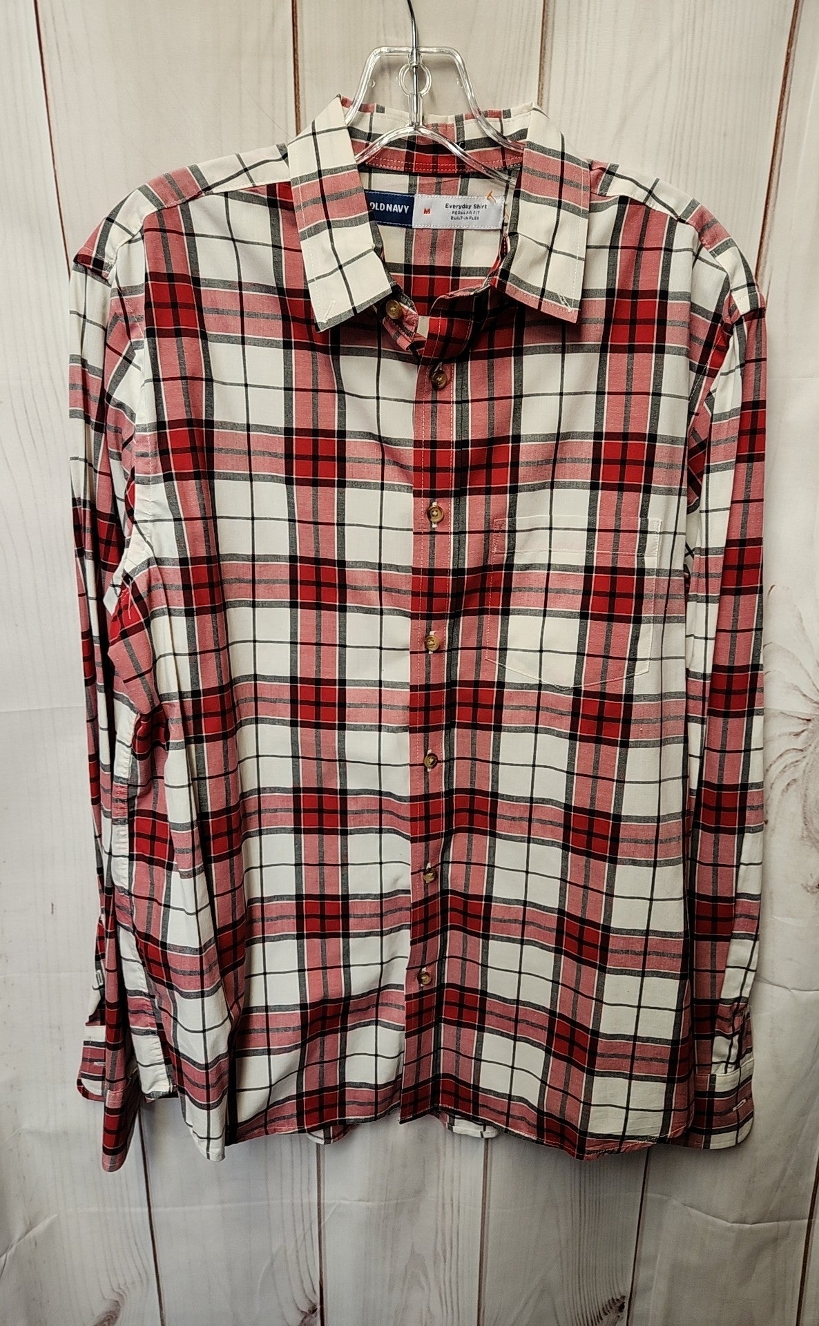 Old Navy Men's Size M Red & White Shirt