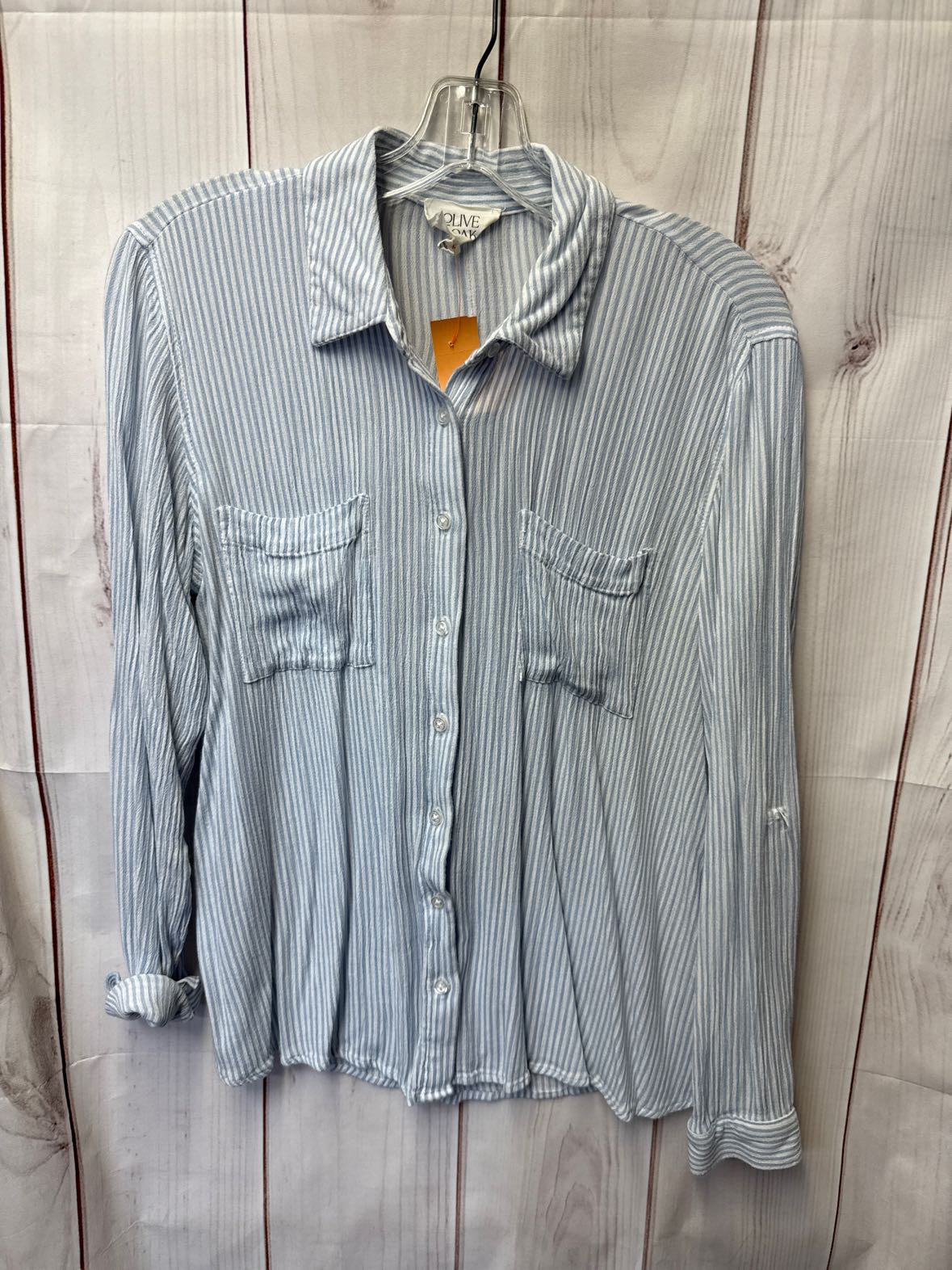 Olive & Oak Women's Size M Blue Long Sleeve Top