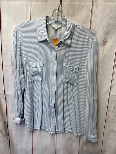 Olive & Oak Women's Size M Blue Long Sleeve Top