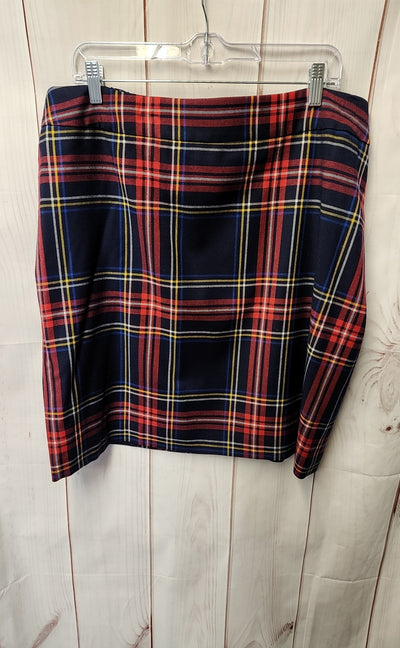 Talbots Women's Size 16 Navy & Red Skirt