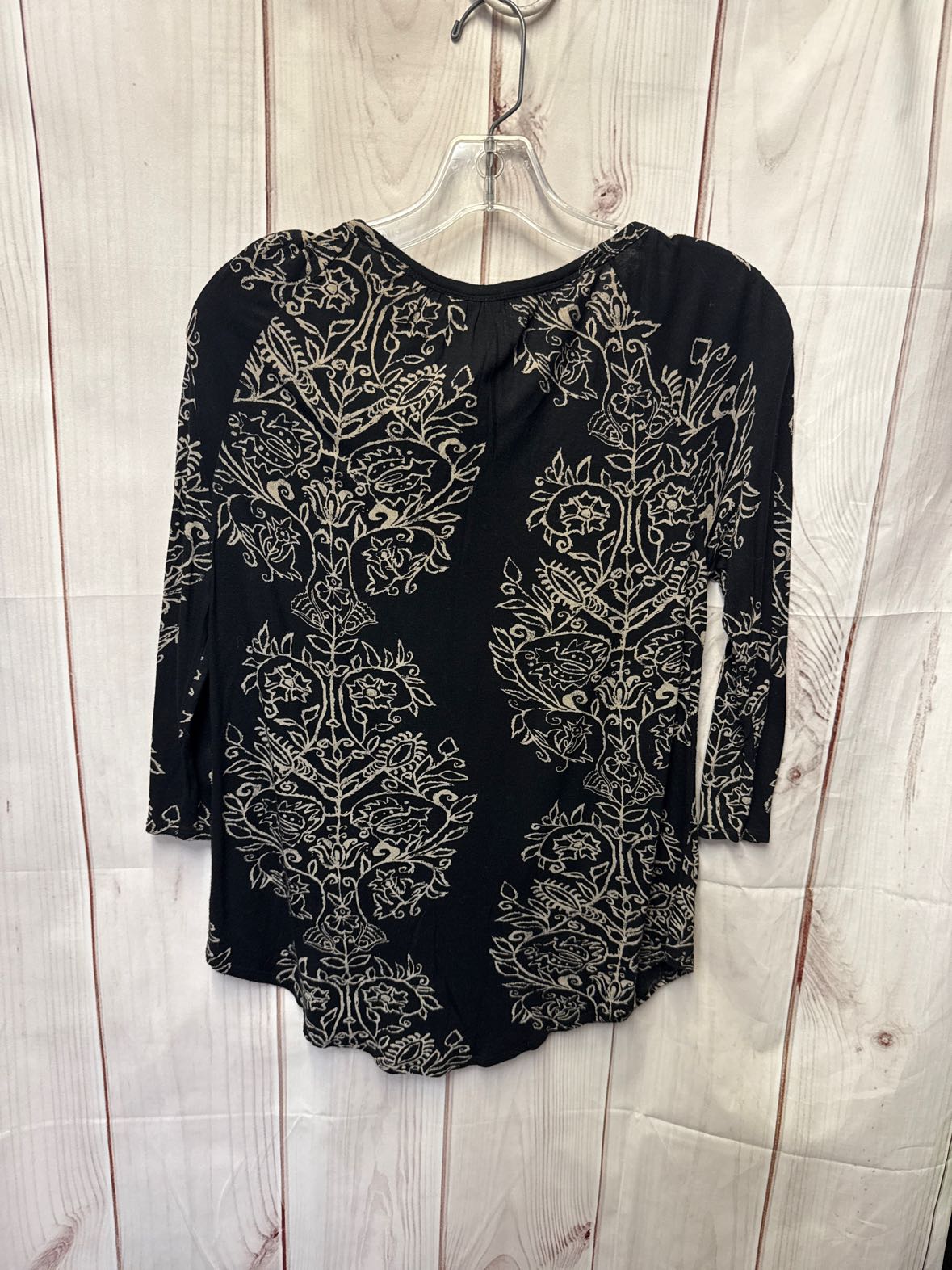 Lucky Brand Women's Size XS Black 3/4 Sleeve Top