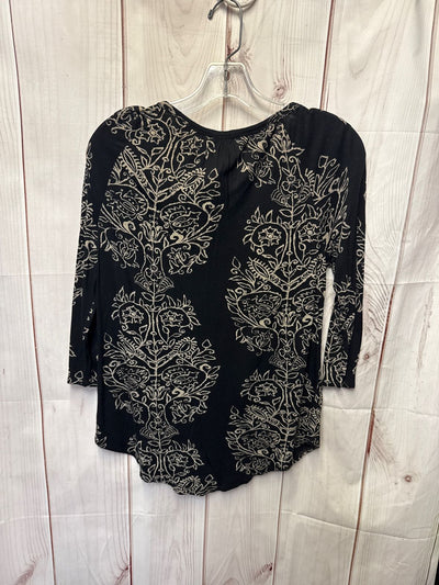 Lucky Brand Women's Size XS Black 3/4 Sleeve Top