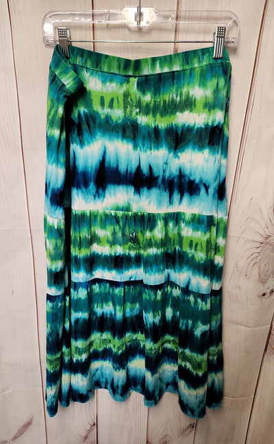 Chico's Women's Size 3 = US XL Blue & Green Skirt