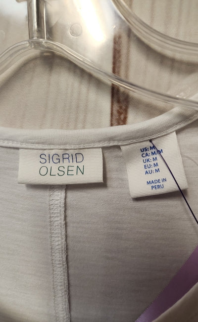 NWT Sigred Olsen Women's Size M White Sleeveless Top
