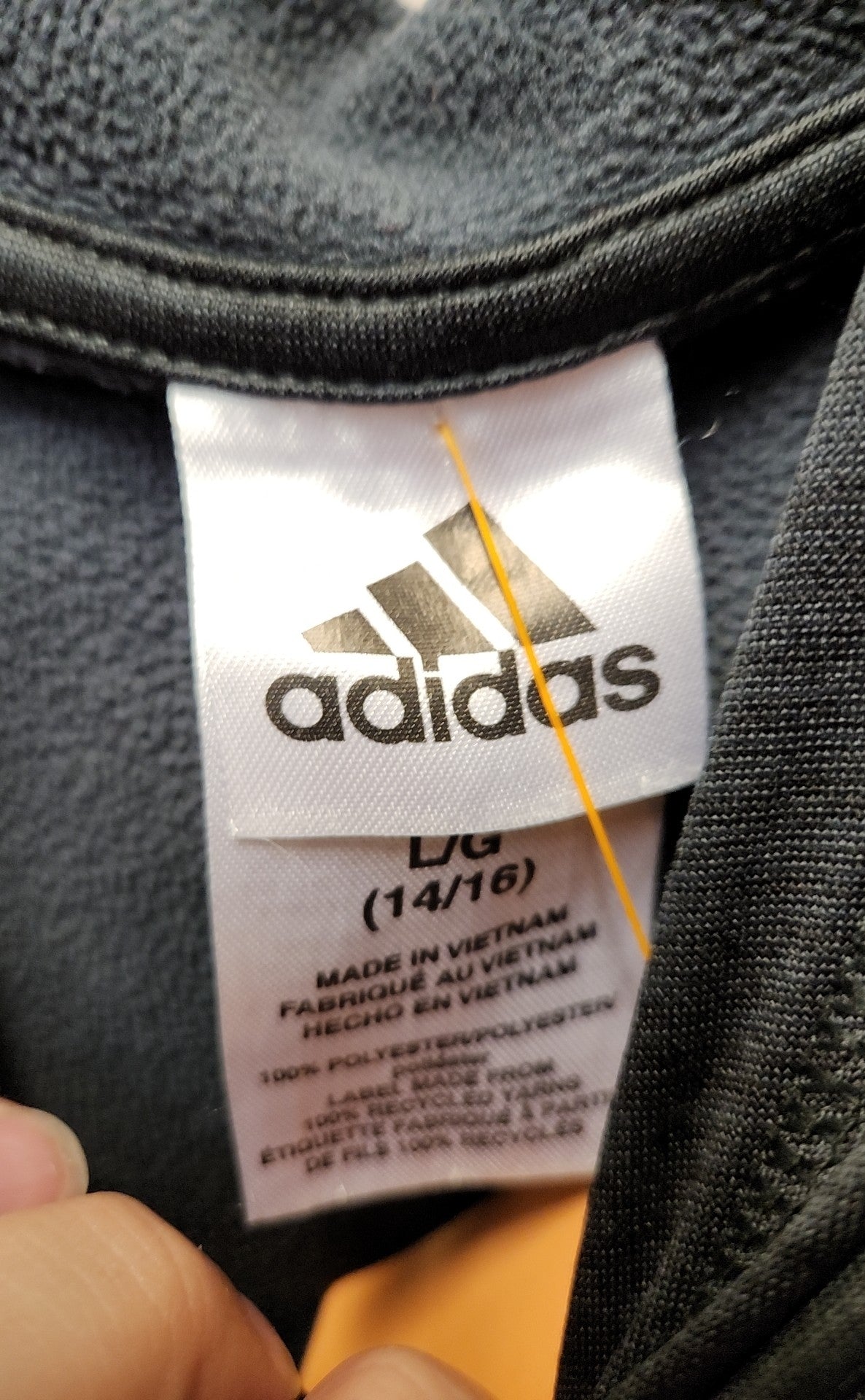 Adidas Boy's Size 14/16 Black Sweatshirt