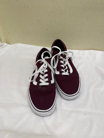 Vans Women's Size 8 Maroon Sneakers Shoes