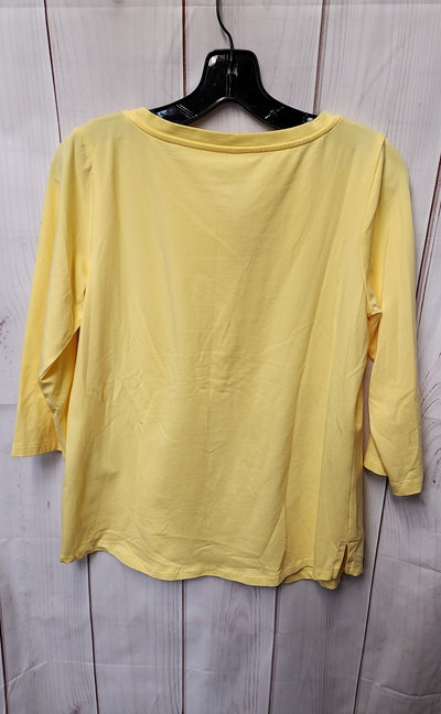 Belle by Kim Gravel Women's Size XS Yellow 3/4 Sleeve Top
