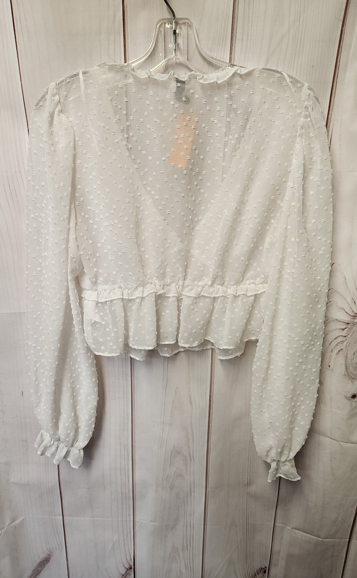 Divided Women's Size M White Long Sleeve Top