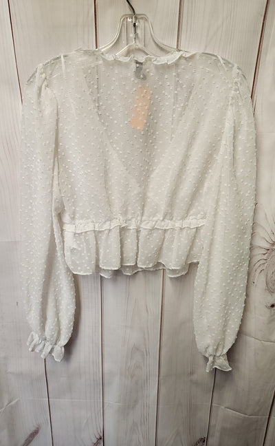 Divided Women's Size M White Long Sleeve Top