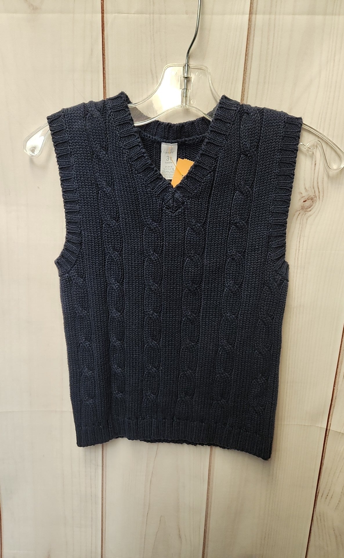 NWT Carters Boy's Size 3 Navy Sweater Vest