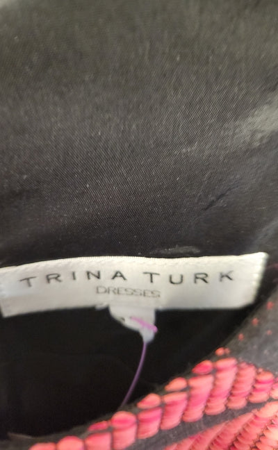 Trina Turk Women's Size 2 Black & Pink Dress
