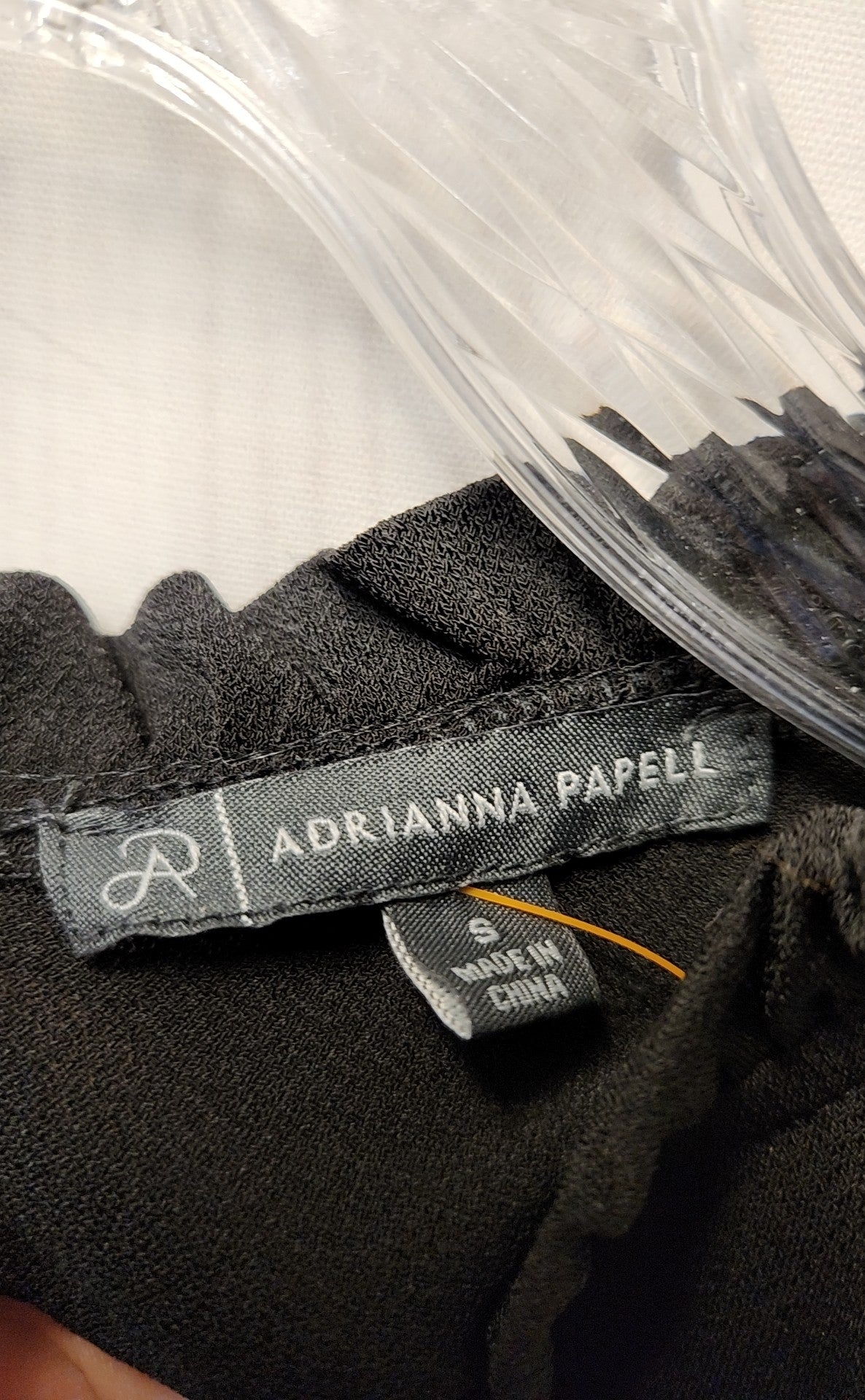Adrianna Papell Women's Size S Black Lace Long Sleeve Top
