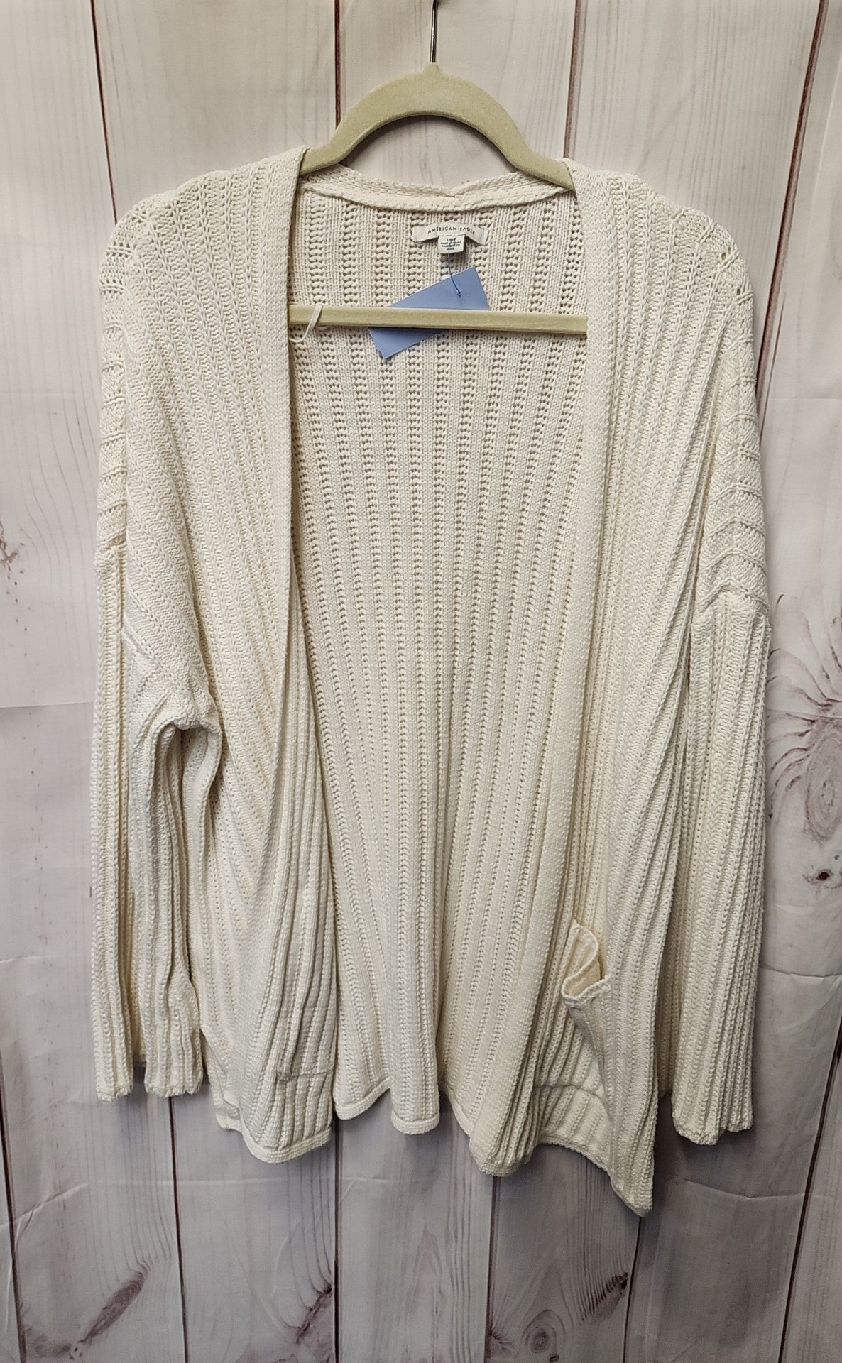 American Eagle Women's Size L White Cardigan