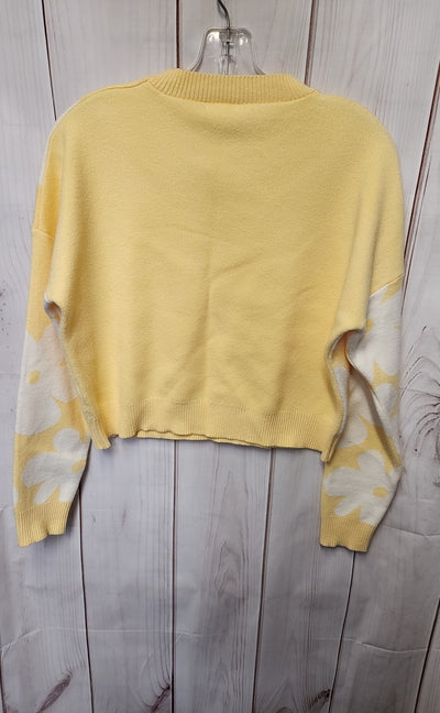 Debut Women's Size S Yellow Floral Sweater