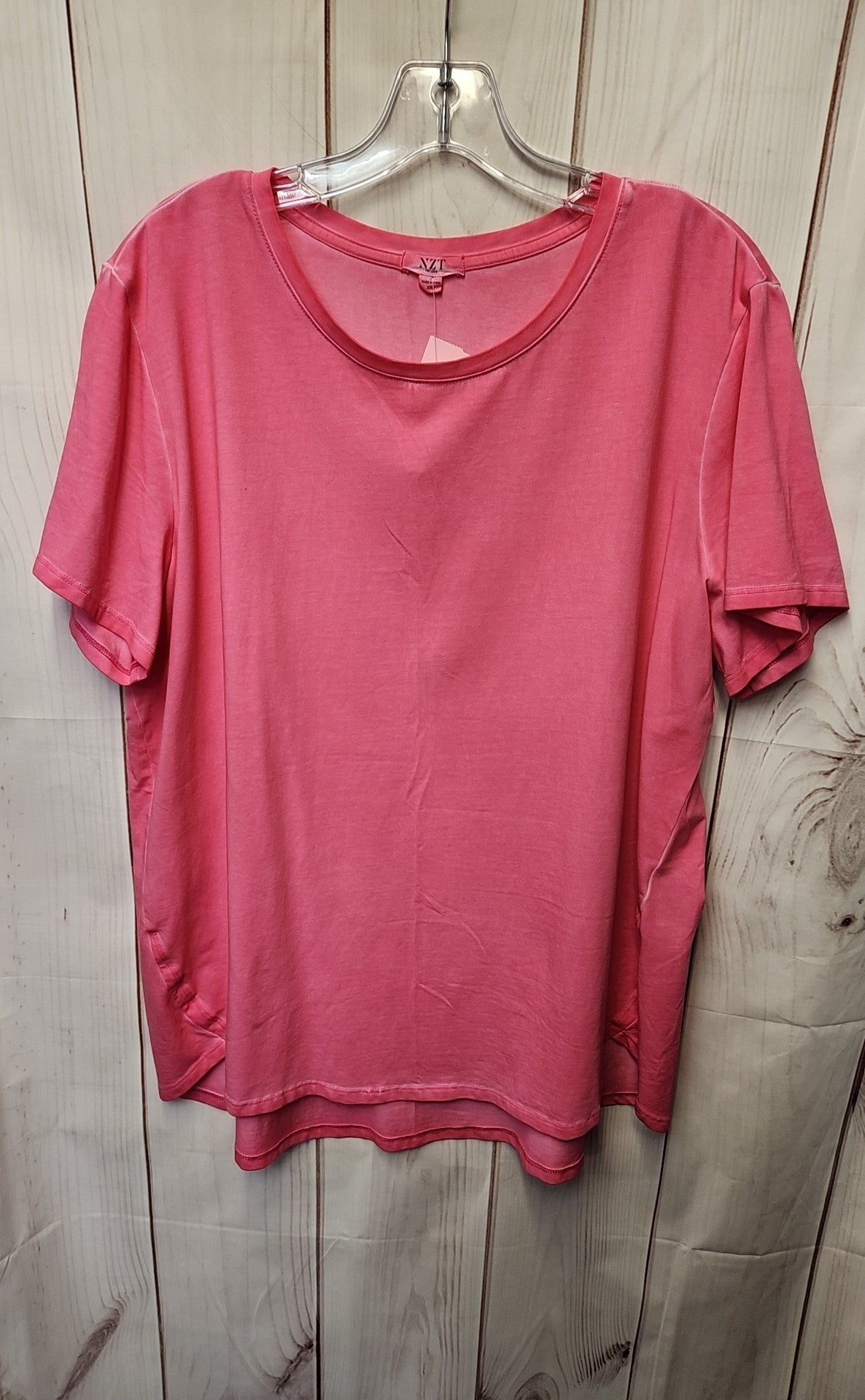 Nic & Zoe Women's Size XXL Pink Short Sleeve Top