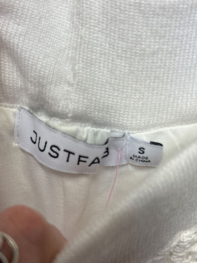 JustFab Women's Size S White Lace Pants