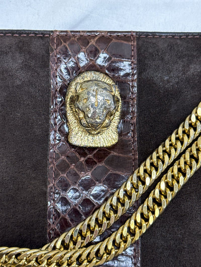 VTG 1980s Ruth Saltz Brown Suede Purse Bag