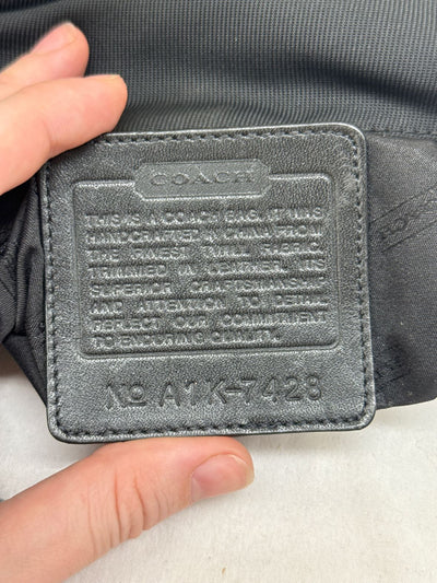 VTG Coach 7428 Black Nylon & Leather Purse Bag