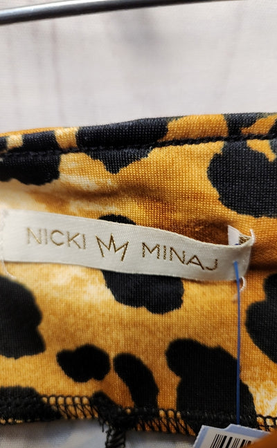 NWT Nicki Minaj Women's Size S Brown Animal Print Leggings Barbz Fit