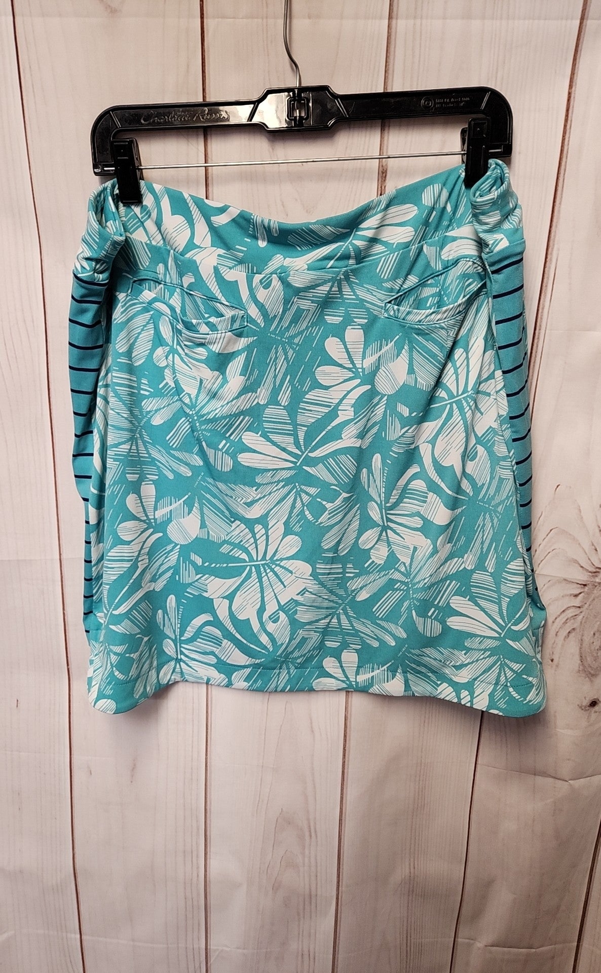 NWT Weekends by Chico's Women's Size 3 = US 16 Teal Floral Skorts