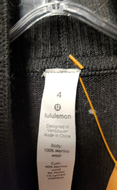 Lululemon Women's Size 4 Black Cardigan