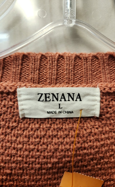 Zenana Women's Size L Pink Sweater